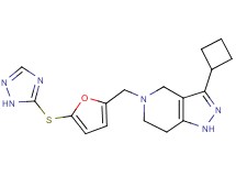 3-cyclobutyl-5-{[5-(1H-1,2,4-triazol-5-ylthio)-2-furyl]methyl}-4,5,6,7-tetrahydro-1H-pyrazolo[4,3-c]pyridine