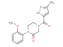 1-(2-methoxyphenyl)-4-[(3-methyl-1H-pyrazol-5-yl)carbonyl]-2-piperazinone
