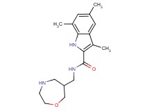 3,5,7-trimethyl-N-(1,4-oxazepan-6-ylmethyl)-1H-indole-2-carboxamide hydrochloride
