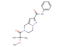 5-(2-methoxy-2-methylpropanoyl)-N-phenyl-4,5,6,7-tetrahydropyrazolo[1,5-a]pyrazine-2-carboxamide