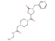 N-ethyl-2-(4-{[5-oxo-1-(3-pyridinylmethyl)-3-pyrrolidinyl]carbonyl}-1-piperazinyl)acetamide