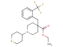 ethyl 1-(tetrahydro-2H-thiopyran-4-yl)-4-[2-(trifluoromethyl)benzyl]-4-piperidinecarboxylate