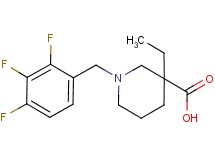 3-ethyl-1-(2,3,4-trifluorobenzyl)-3-piperidinecarboxylic acid
