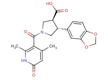 (3S*,4R*)-4-(1,3-benzodioxol-5-yl)-1-[(2,4-dimethyl-6-oxo-1,6-dihydropyridin-3-yl)carbonyl]pyrrolidine-3-carboxylic acid