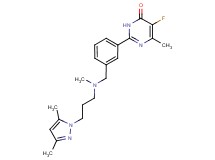 2-(3-{[[3-(3,5-dimethyl-1H-pyrazol-1-yl)propyl](methyl)amino]methyl}phenyl)-5-fluoro-6-methylpyrimidin-4(3H)-one