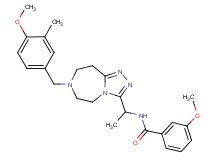 3-methoxy-N-{1-[7-(4-methoxy-3-methylbenzyl)-6,7,8,9-tetrahydro-5H-[1,2,4]triazolo[4,3-d][1,4]diazepin-3-yl]ethyl}benzamide