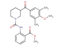 methyl 2-({[3-(4-methoxy-3,5-dimethylbenzoyl)-1-piperidinyl]carbonyl}amino)benzoate