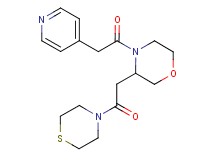 3-[2-oxo-2-(4-thiomorpholinyl)ethyl]-4-(4-pyridinylacetyl)morpholine