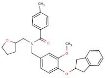N-[4-(2,3-dihydro-1H-inden-2-yloxy)-3-methoxybenzyl]-4-methyl-N-(tetrahydro-2-furanylmethyl)benzamide