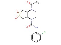 (4aS*,7aR*)-4-acetyl-N-(2-chlorophenyl)hexahydrothieno[3,4-b]pyrazine-1(2H)-carboxamide 6,6-dioxide