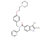 2,3-dimethyl-N-{4-[2-(1-piperidinyl)ethoxy]benzyl}-N-(2-pyridinylmethyl)-1H-indole-5-carboxamide