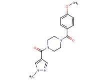 1-(4-methoxybenzoyl)-4-[(1-methyl-1H-pyrazol-4-yl)carbonyl]piperazine