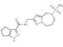 N-{[5-(methylsulfonyl)-5,6,7,8-tetrahydro-4H-pyrazolo[1,5-a][1,4]diazepin-2-yl]methyl}-1,4,5,6-tetrahydrocyclopenta[c]pyrazole-3-carboxamide
