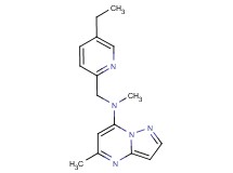 N-[(5-ethyl-2-pyridinyl)methyl]-N,5-dimethylpyrazolo[1,5-a]pyrimidin-7-amine