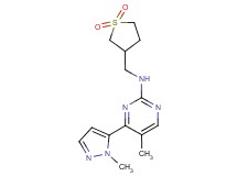 N-[(1,1-dioxidotetrahydro-3-thienyl)methyl]-5-methyl-4-(1-methyl-1H-pyrazol-5-yl)pyrimidin-2-amine