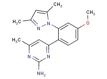 4-[2-(3,5-dimethyl-1H-pyrazol-1-yl)-4-methoxyphenyl]-6-methylpyrimidin-2-amine