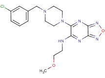 6-[4-(3-chlorobenzyl)-1-piperazinyl]-N-(2-methoxyethyl)[1,2,5]oxadiazolo[3,4-b]pyrazin-5-amine