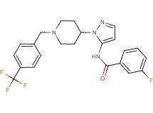 3-fluoro-N-(1-{1-[4-(trifluoromethyl)benzyl]-4-piperidinyl}-1H-pyrazol-5-yl)benzamide