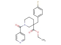 ethyl 3-(4-fluorobenzyl)-1-isonicotinoyl-3-piperidinecarboxylate