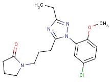 1-{3-[1-(5-chloro-2-methoxyphenyl)-3-ethyl-1H-1,2,4-triazol-5-yl]propyl}pyrrolidin-2-one