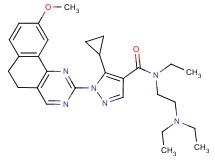 5-cyclopropyl-N-[2-(diethylamino)ethyl]-N-ethyl-1-(9-methoxy-5,6-dihydrobenzo[h]quinazolin-2-yl)-1H-pyrazole-4-carboxamide
