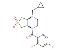 (4aR*,7aS*)-1-(cyclopropylmethyl)-4-[(3,5-difluoro-2-pyridinyl)carbonyl]octahydrothieno[3,4-b]pyrazine 6,6-dioxide