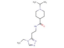 N-[2-(4-ethyl-4H-1,2,4-triazol-3-yl)ethyl]-1-isopropylpiperidine-4-carboxamide