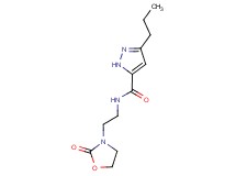 N-[2-(2-oxo-1,3-oxazolidin-3-yl)ethyl]-3-propyl-1H-pyrazole-5-carboxamide