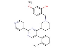 5-methoxy-2-({3-[5-(2-methylphenyl)-2-(4-pyridinyl)-4-pyrimidinyl]-1-piperidinyl}methyl)phenol