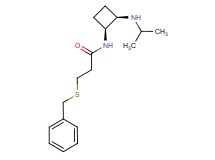 3-(benzylthio)-N-[(1S*,2R*)-2-(isopropylamino)cyclobutyl]propanamide