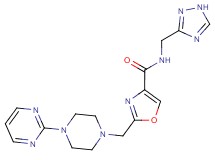 2-[(4-pyrimidin-2-ylpiperazin-1-yl)methyl]-N-(1H-1,2,4-triazol-3-ylmethyl)-1,3-oxazole-4-carboxamide
