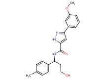N-[3-hydroxy-1-(4-methylphenyl)propyl]-3-(3-methoxyphenyl)-1H-pyrazole-5-carboxamide