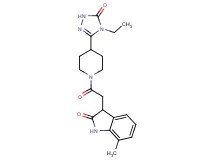 3-{2-[4-(4-ethyl-5-oxo-4,5-dihydro-1H-1,2,4-triazol-3-yl)piperidin-1-yl]-2-oxoethyl}-7-methyl-1,3-dihydro-2H-indol-2-one