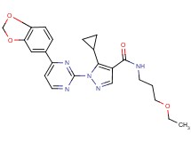 1-[4-(1,3-benzodioxol-5-yl)-2-pyrimidinyl]-5-cyclopropyl-N-(3-ethoxypropyl)-1H-pyrazole-4-carboxamide