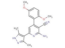 2-amino-4-(2,5-dimethoxyphenyl)-6-(3,5-dimethyl-1H-pyrazol-4-yl)nicotinonitrile