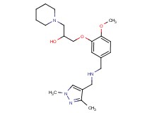 1-[5-({[(1,3-dimethyl-1H-pyrazol-4-yl)methyl]amino}methyl)-2-methoxyphenoxy]-3-(1-piperidinyl)-2-propanol