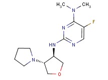 5-fluoro-N~4~,N~4~-dimethyl-N~2~-[(3R*,4R*)-4-pyrrolidin-1-yltetrahydrofuran-3-yl]pyrimidine-2,4-diamine