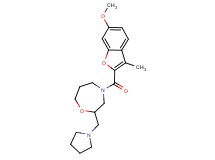 4-[(6-methoxy-3-methyl-1-benzofuran-2-yl)carbonyl]-2-(1-pyrrolidinylmethyl)-1,4-oxazepane