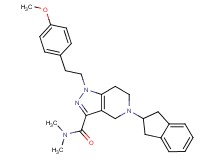 5-(2,3-dihydro-1H-inden-2-yl)-1-[2-(4-methoxyphenyl)ethyl]-N,N-dimethyl-4,5,6,7-tetrahydro-1H-pyrazolo[4,3-c]pyridine-3-carboxamide