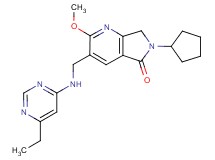 6-cyclopentyl-3-{[(6-ethylpyrimidin-4-yl)amino]methyl}-2-methoxy-6,7-dihydro-5H-pyrrolo[3,4-b]pyridin-5-one