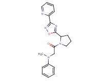 N-methyl-N-(2-oxo-2-{2-[3-(2-pyridinyl)-1,2,4-oxadiazol-5-yl]-1-pyrrolidinyl}ethyl)aniline