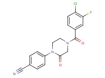 4-[4-(4-chloro-3-fluorobenzoyl)-2-oxo-1-piperazinyl]benzonitrile
