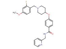 4-{[1-(2-fluoro-4-methoxybenzyl)-4-piperidinyl]oxy}-N-(2-pyridinylmethyl)benzamide
