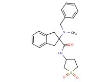 2-[benzyl(methyl)amino]-N-(1,1-dioxidotetrahydro-3-thienyl)-2-indanecarboxamide