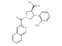 (3S*,4R*)-1-(isoquinolin-3-ylcarbonyl)-4-(2-methylphenyl)pyrrolidine-3-carboxylic acid
