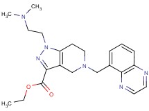 ethyl 1-[2-(dimethylamino)ethyl]-5-(5-quinoxalinylmethyl)-4,5,6,7-tetrahydro-1H-pyrazolo[4,3-c]pyridine-3-carboxylate