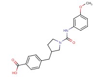 4-[(1-{[(3-methoxyphenyl)amino]carbonyl}pyrrolidin-3-yl)methyl]benzoic acid