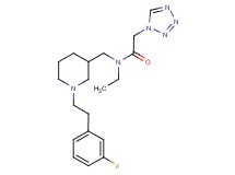 N-ethyl-N-({1-[2-(3-fluorophenyl)ethyl]-3-piperidinyl}methyl)-2-(1H-tetrazol-1-yl)acetamide