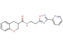 N-[2-(3-pyridin-2-yl-1,2,4-oxadiazol-5-yl)ethyl]chromane-3-carboxamide