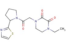 1-ethyl-4-{2-oxo-2-[2-(1,3-thiazol-2-yl)pyrrolidin-1-yl]ethyl}piperazine-2,3-dione